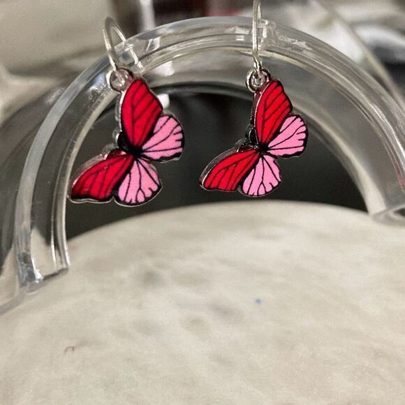 Hoop Earrings butterfly - Picture 1 of 2